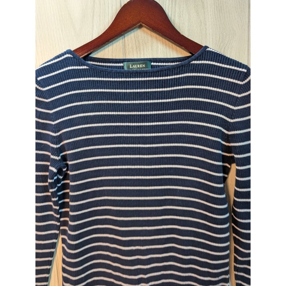 Lauren Ralph Lauren Sweater Womens Medium Ribbed Pullover Crewneck Long Sleeve - Picture 2 of 6